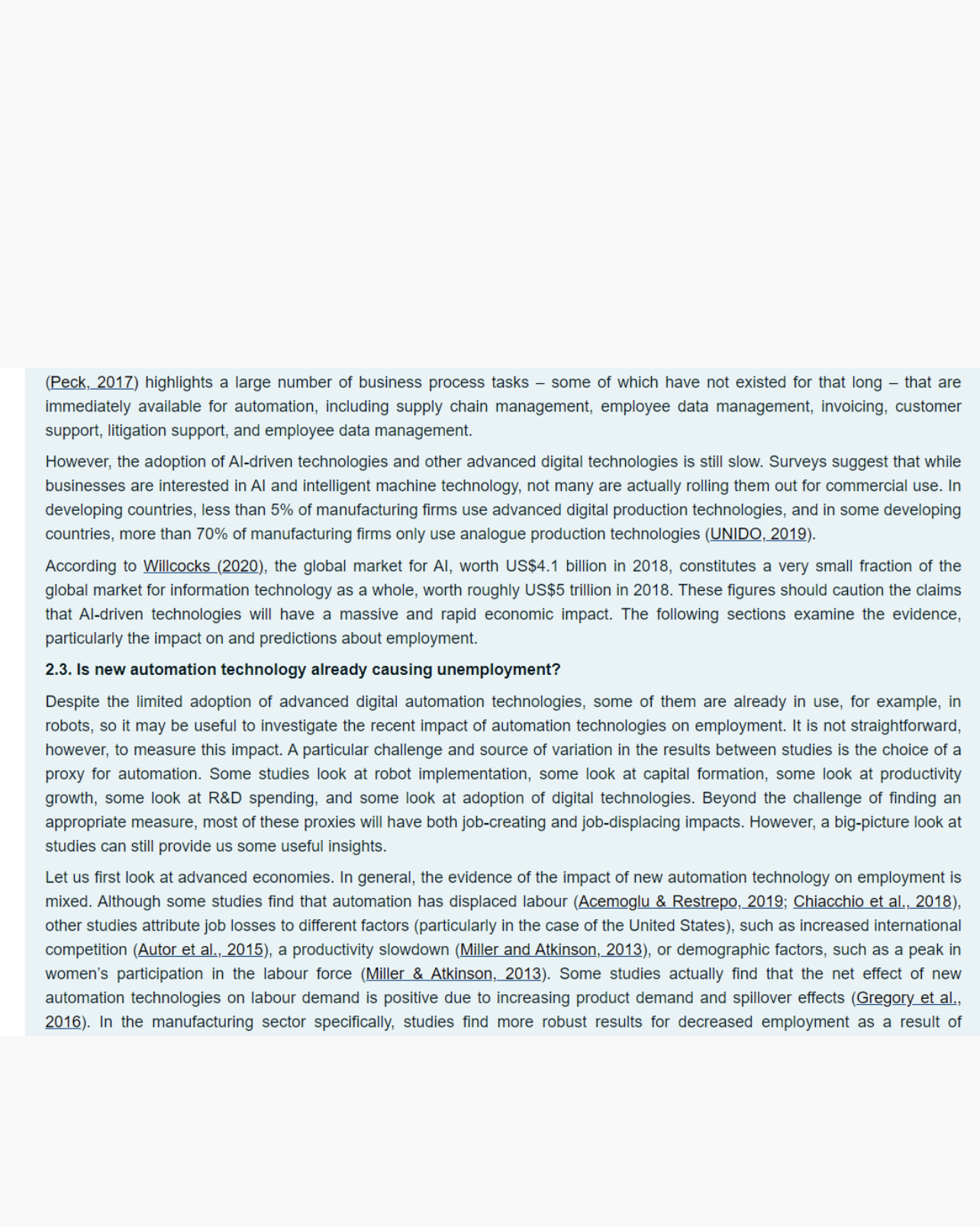 manufacturing jobs? Evidence from South Africa's apparel industry Keywords Automation, Manufacturing, Employment,