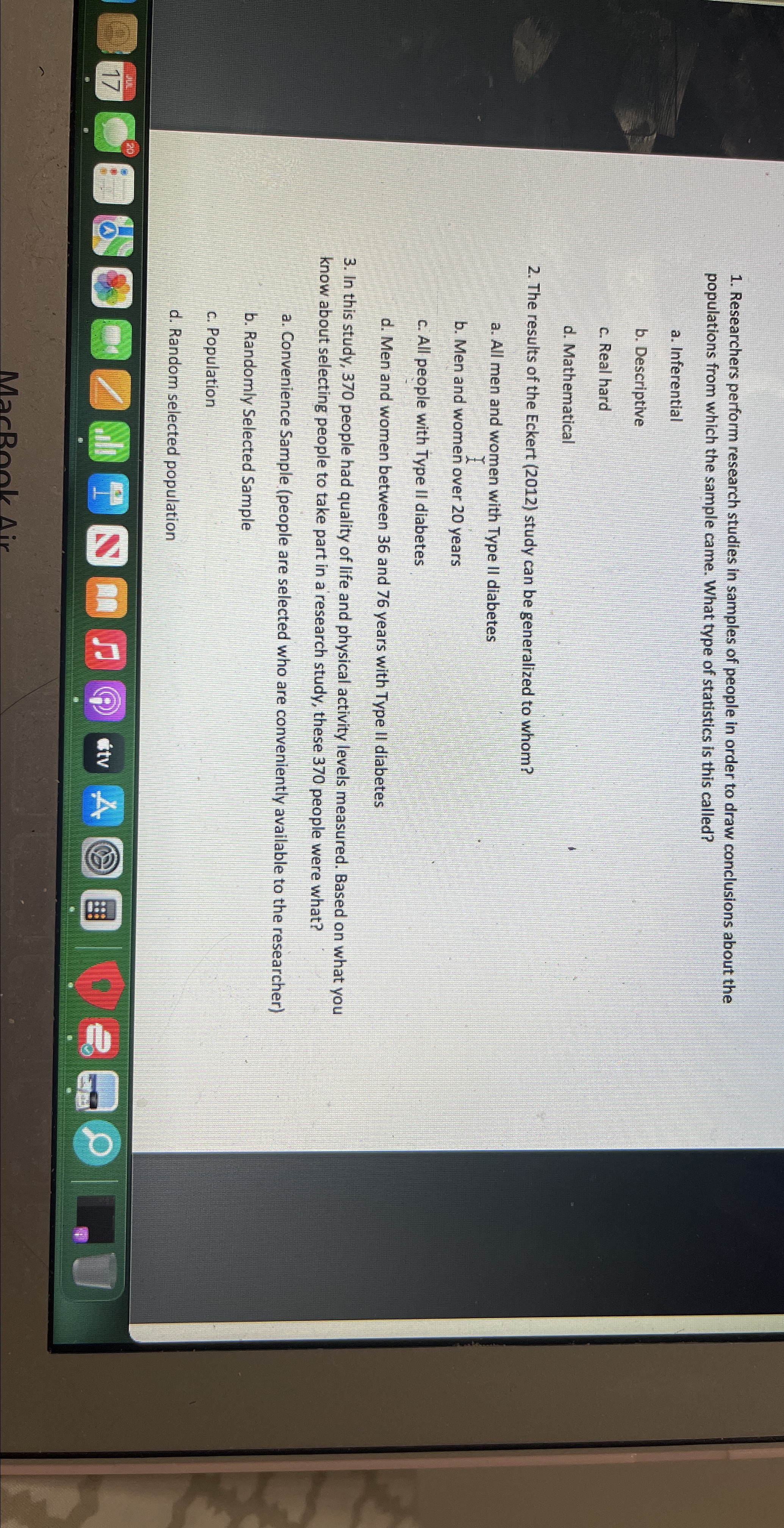 does this mean? a. Those with a high BMI tended to have