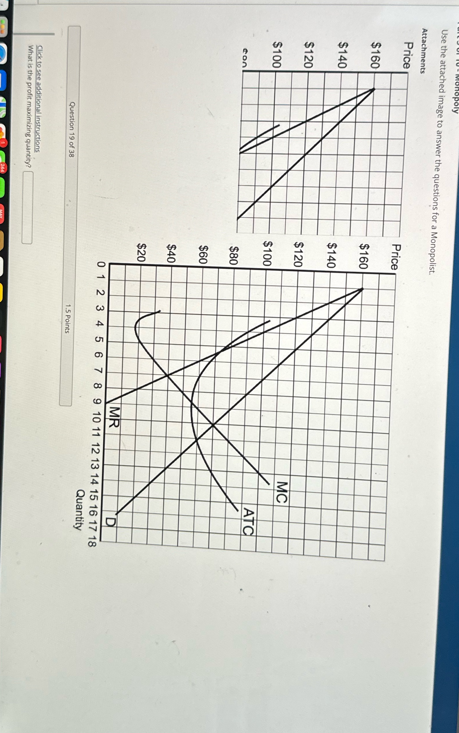 answer the questions for 3 Monopolist, Attachments Quantity s Question190f38 i 1.5