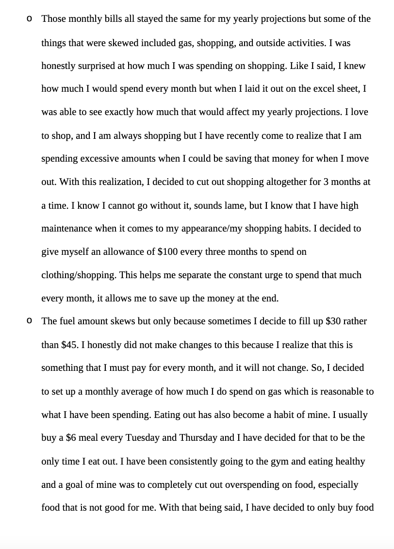 work always. Have a great day! :) Class Project 2 - Spending