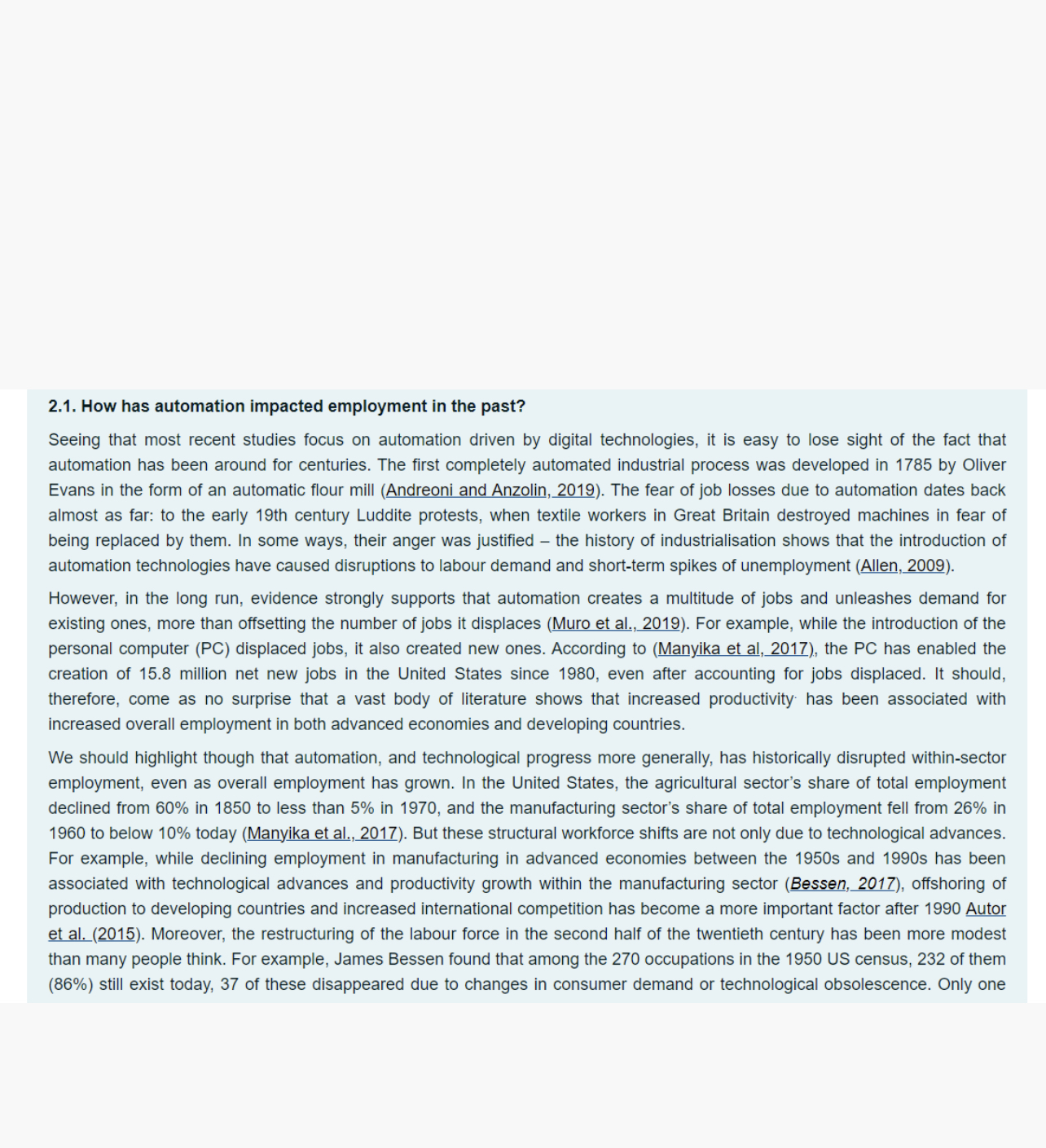 Please assist with question 8, case study provided 2.1. How has