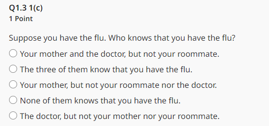 of the following: Flu (F): symptoms are tiredness and a headache. Hangover