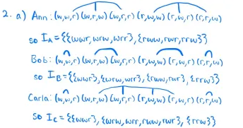 of information partitions. (b) Let E be event that you either have