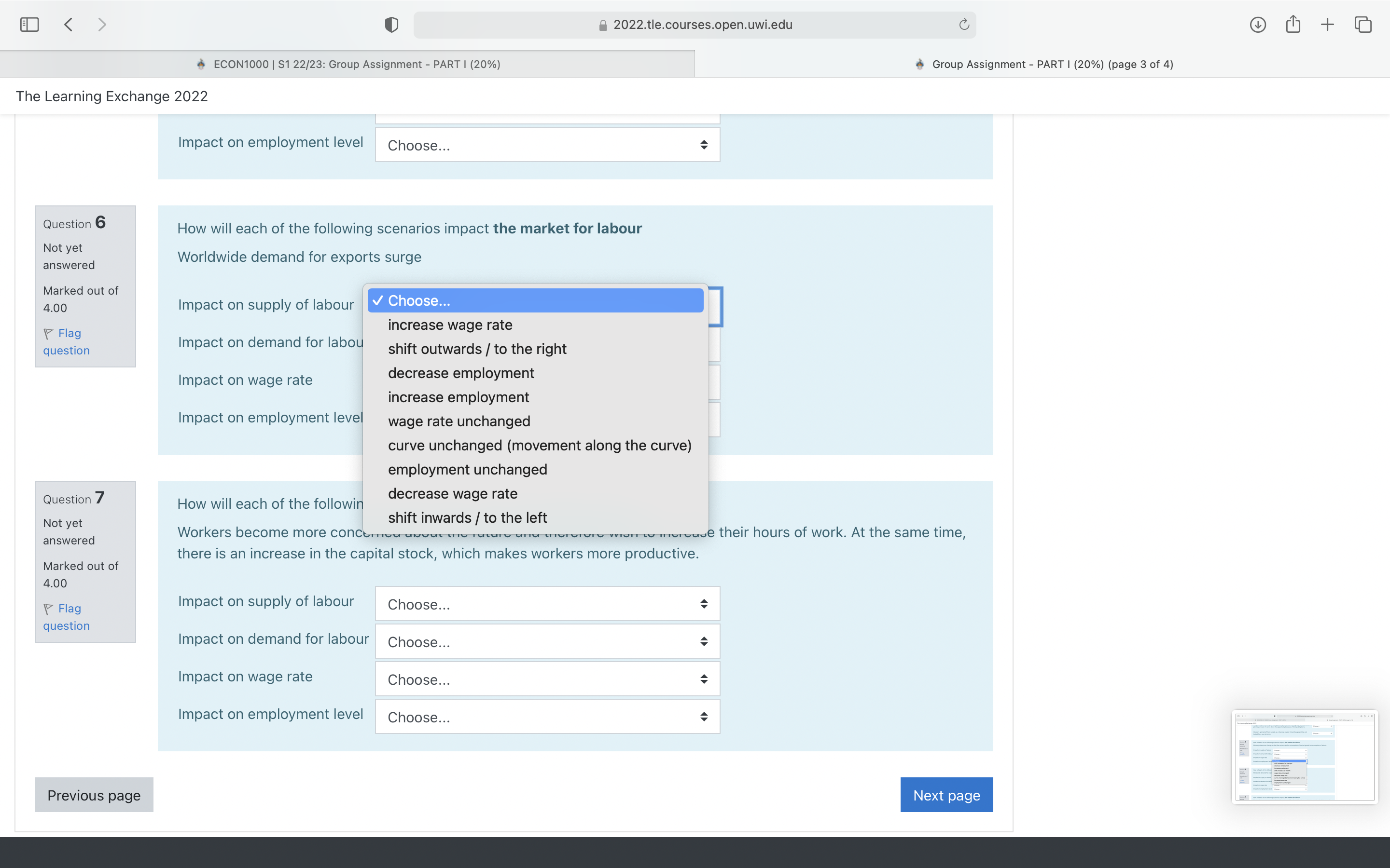off from her job as a financial analyst 3 months ago and