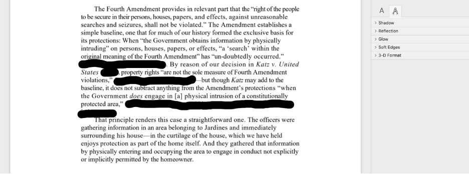 porch was an unreasonable search, rendering the searchw arrant obtained on the