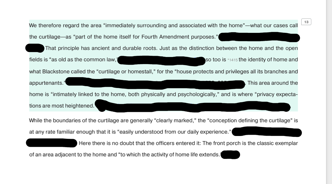 Fourth Amendment, the home is first among equals,". "At the amendment's very