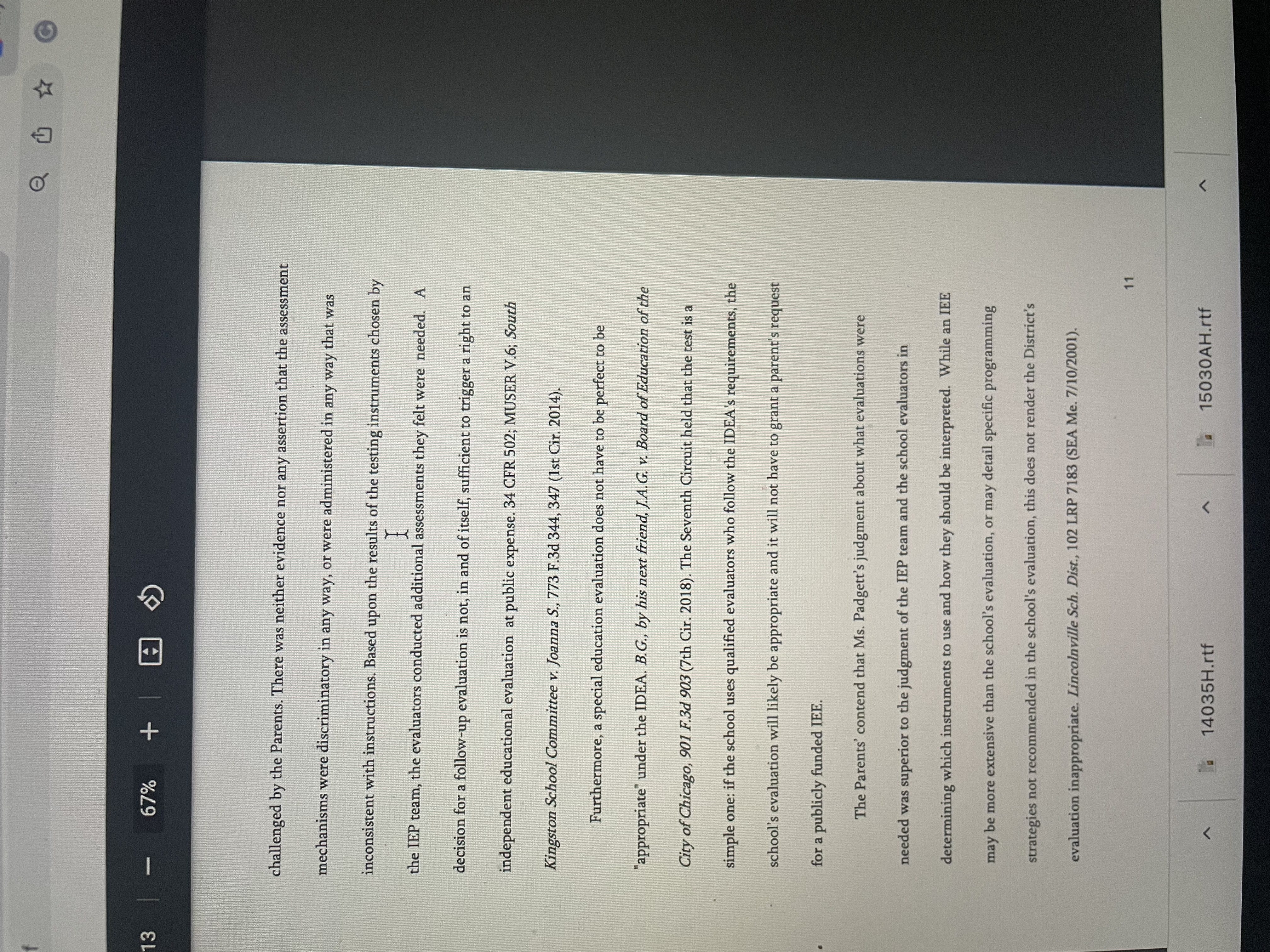 Ms. Roth has been trained to administer the WISC-V, and conducts approximately