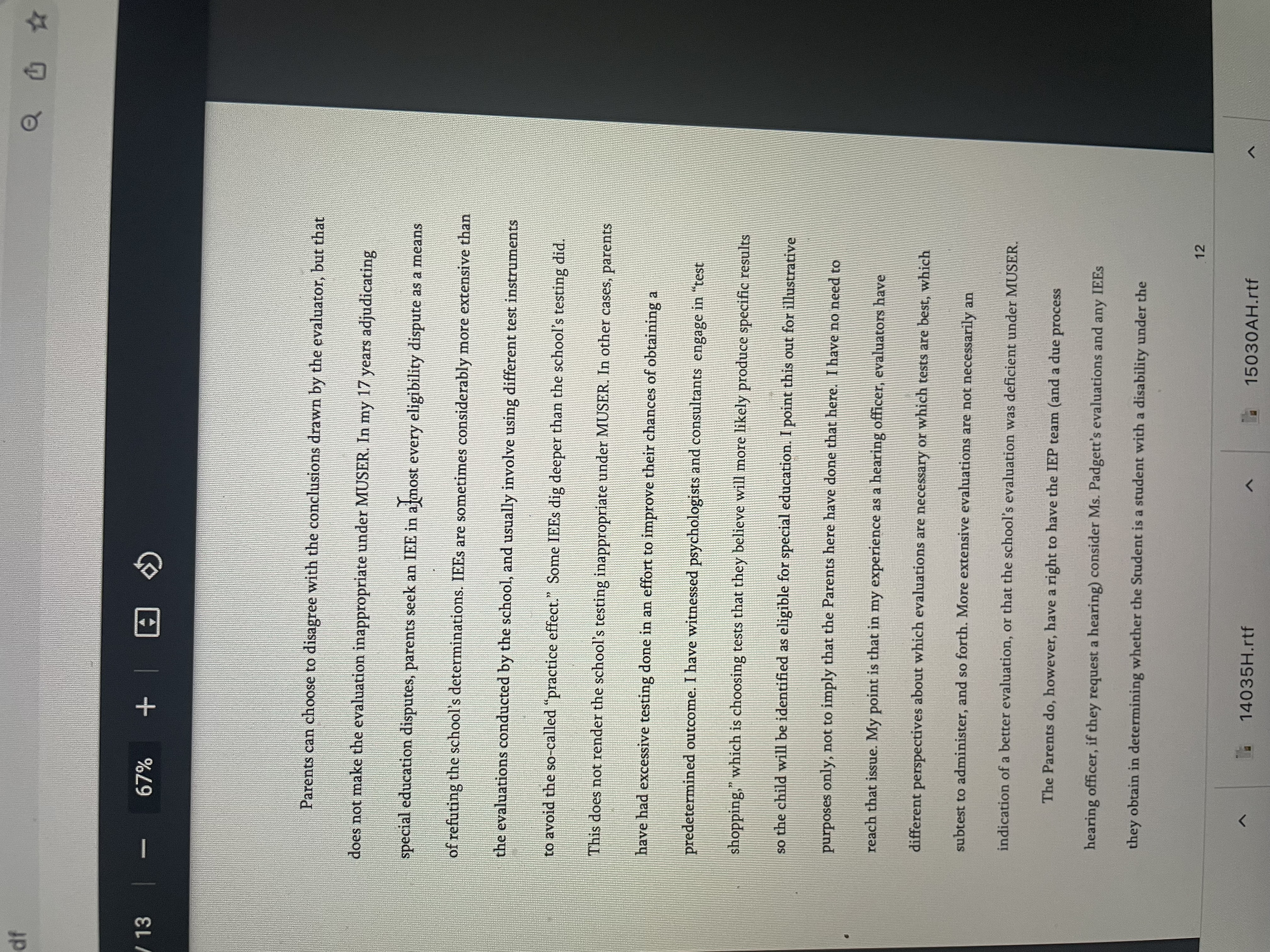 the average range. [Testimony of K. Roth, S-6] Ms. Roth also has