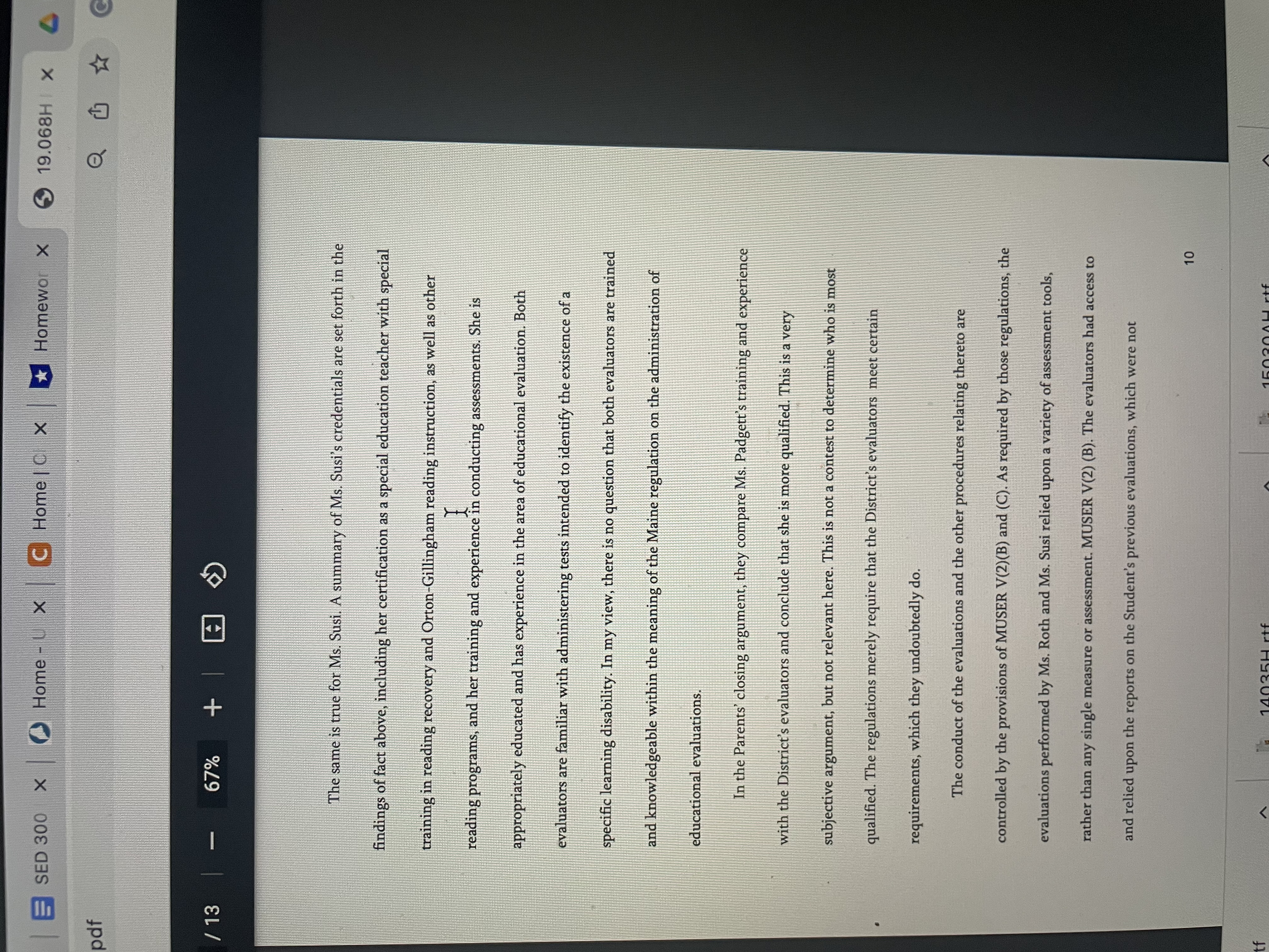 Title 20-A, MRSA $7202 et. seq., and 20 U.S.C. $1415 et. seq.,