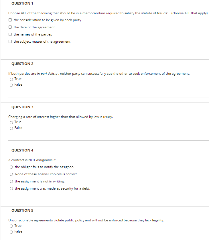 of the following that are true: (choose ALL that apply) With a