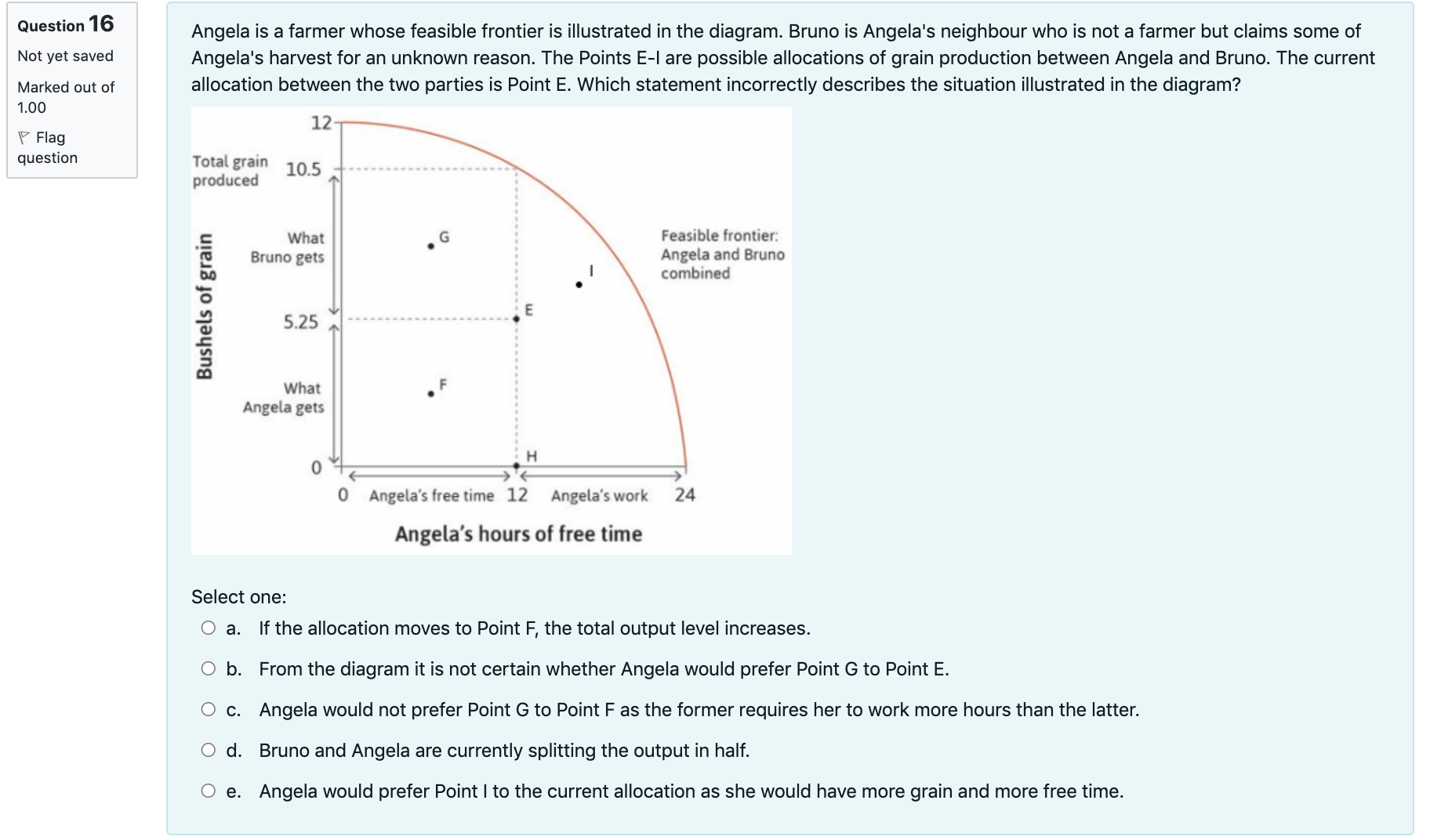 of the following statements correctly describes the cost of production? Select one: