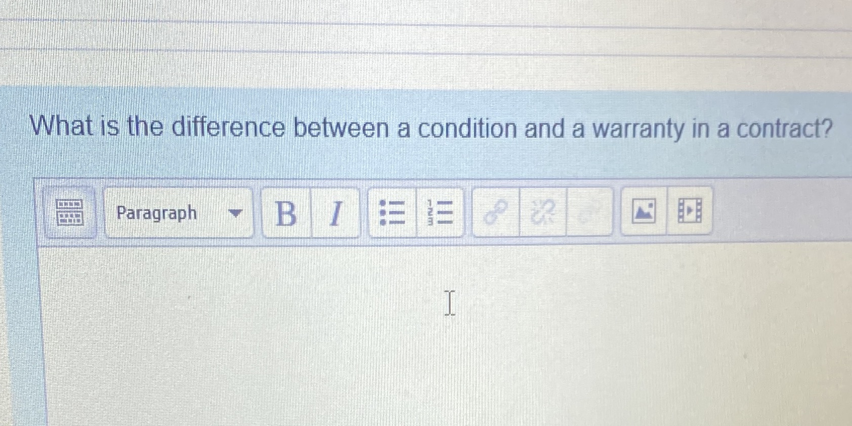 What & the difference between a condition and a warranty in a
