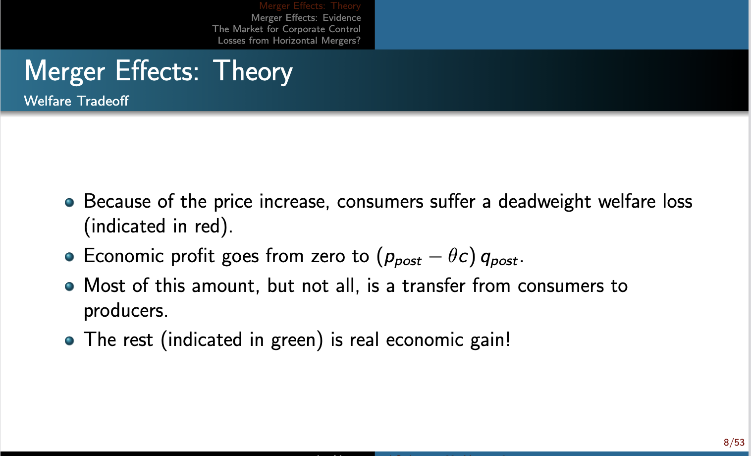 merge, and the result- ing monopoly has lower marginal costs and greater