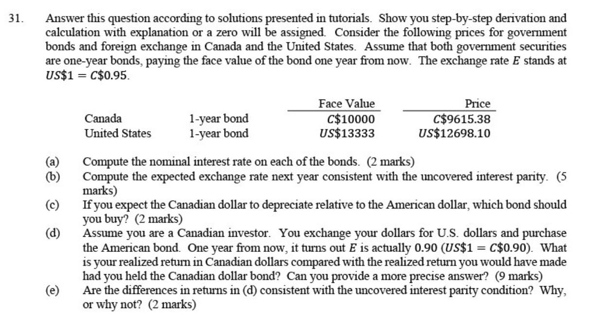 31. Answer this question according to solutions presented in tutorials. Show you