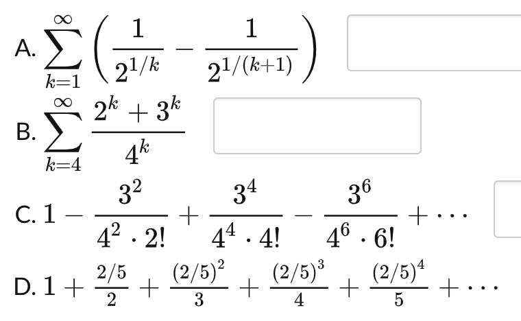 (2/5)2 (2/5)3 (2/5)4