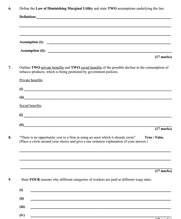 1. State four steps involved in constructing a Consumer Price Index (CPI).