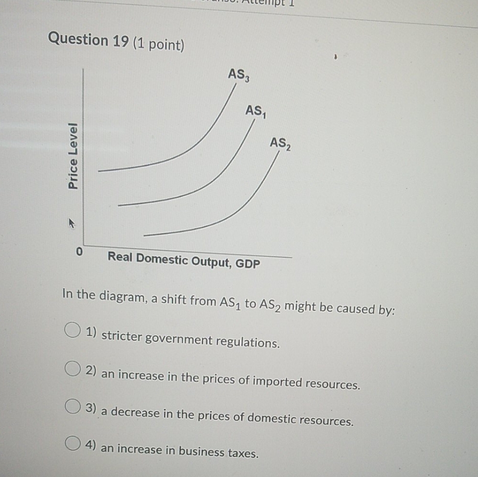 I need help with this question please Question 19 (1 point)