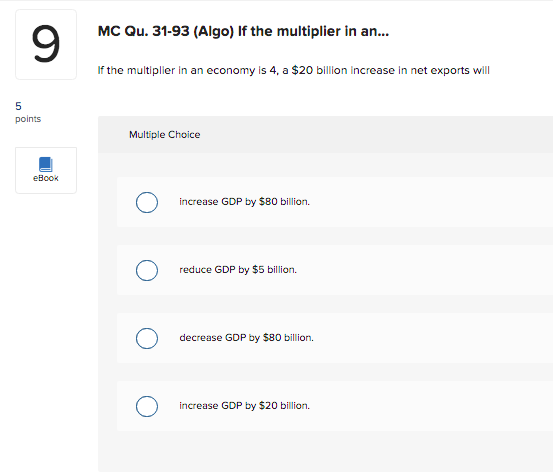 0.35. O O 1.35. O 0.65.3 MC Qu. 32-18 (Algo) If investment