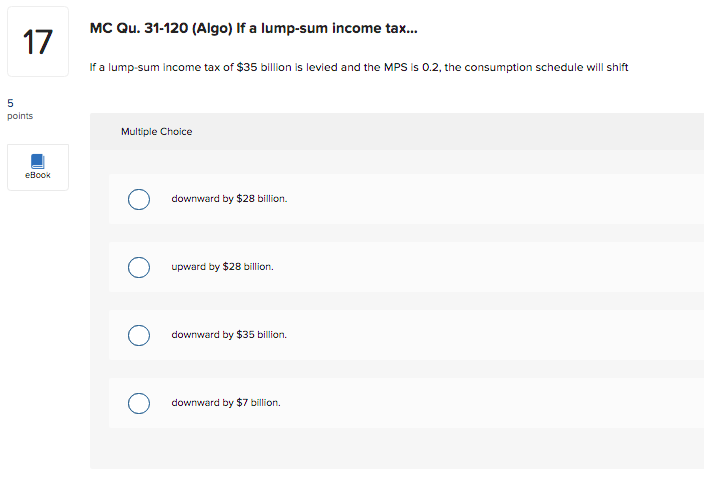 a $20 billion increase in net exports will 5 points Multiple Choice