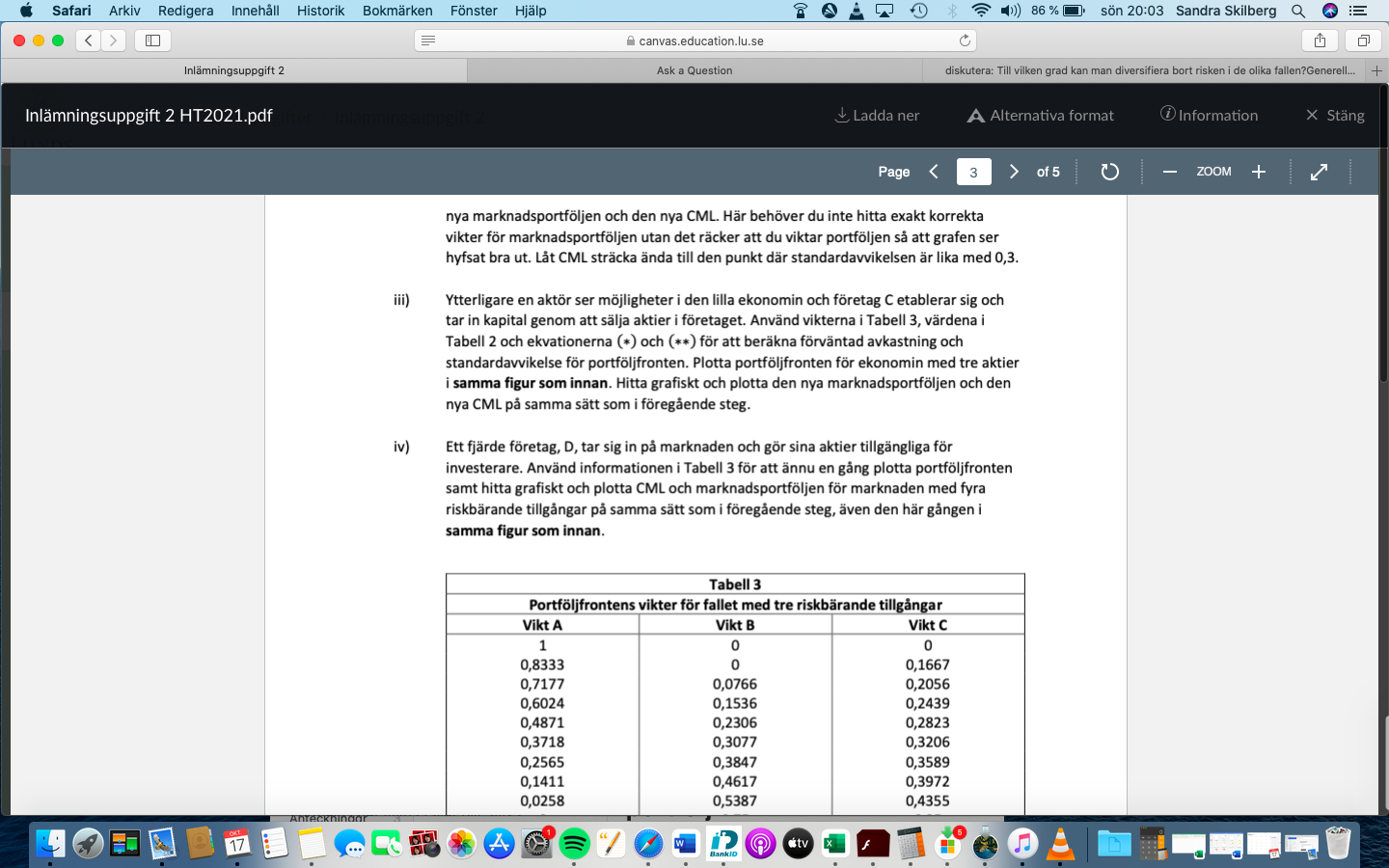 ) 86% son 20:03 Sandra Skilberg Q . . . canvas.education.lu.se C