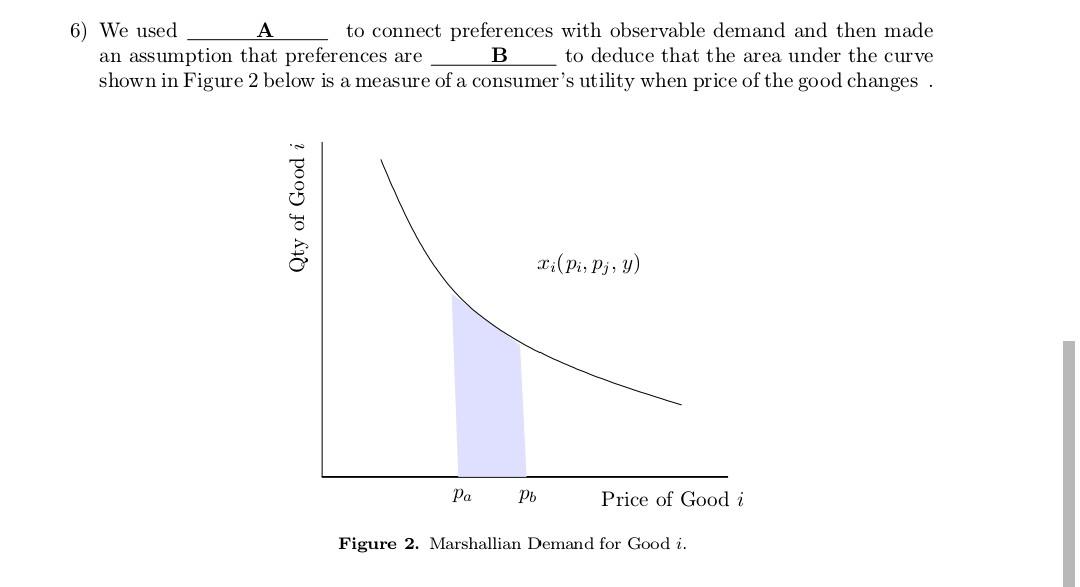 then made an assumption that preferences are B to deduce that the