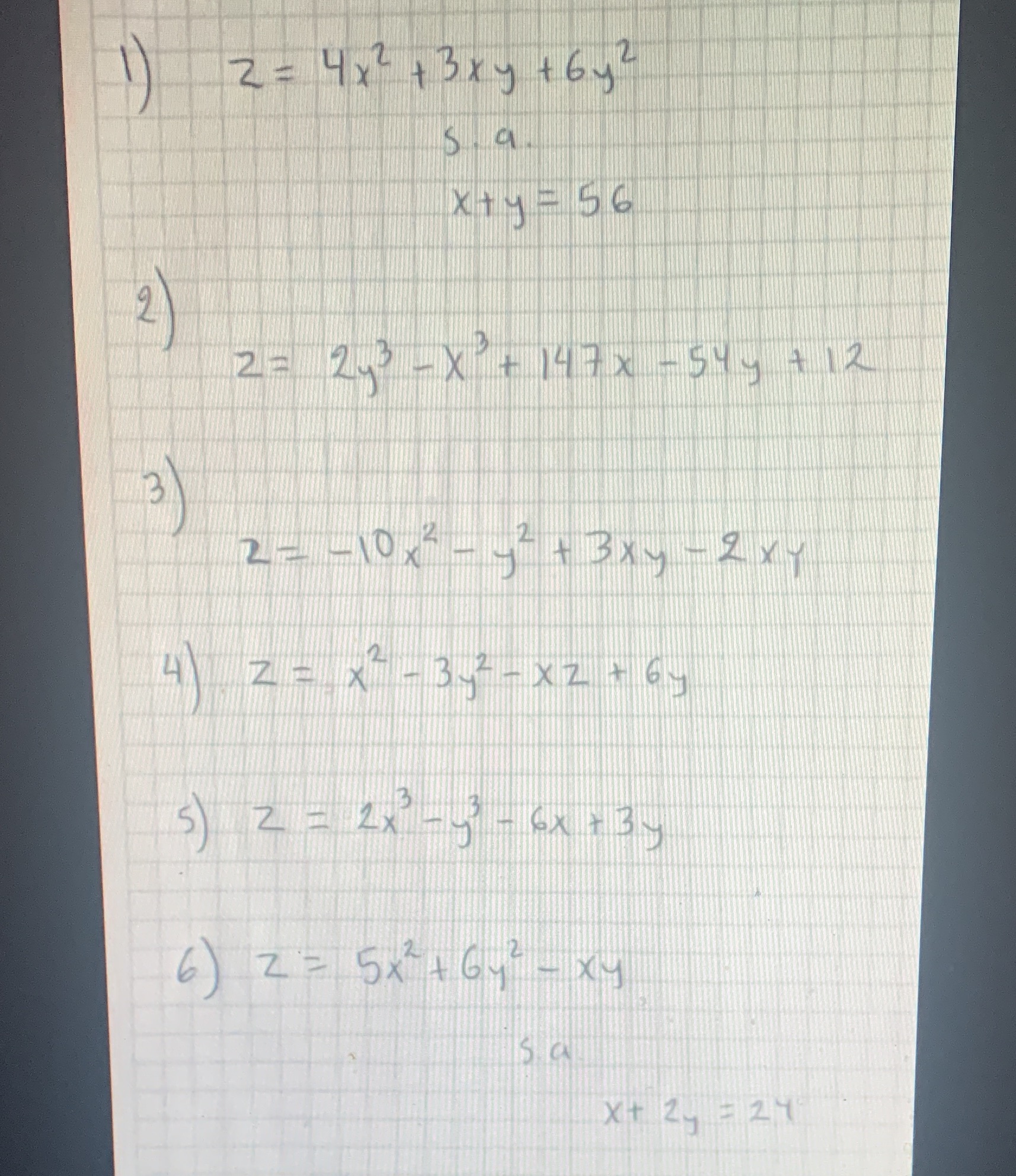 1) 2 = 4 x 2 + 3 xy + 64 2