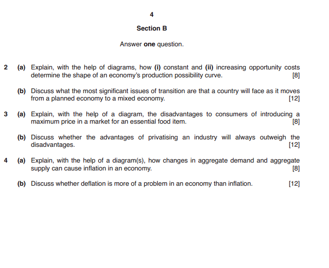  md with well shown graphs.. explain your answers 4 Section B