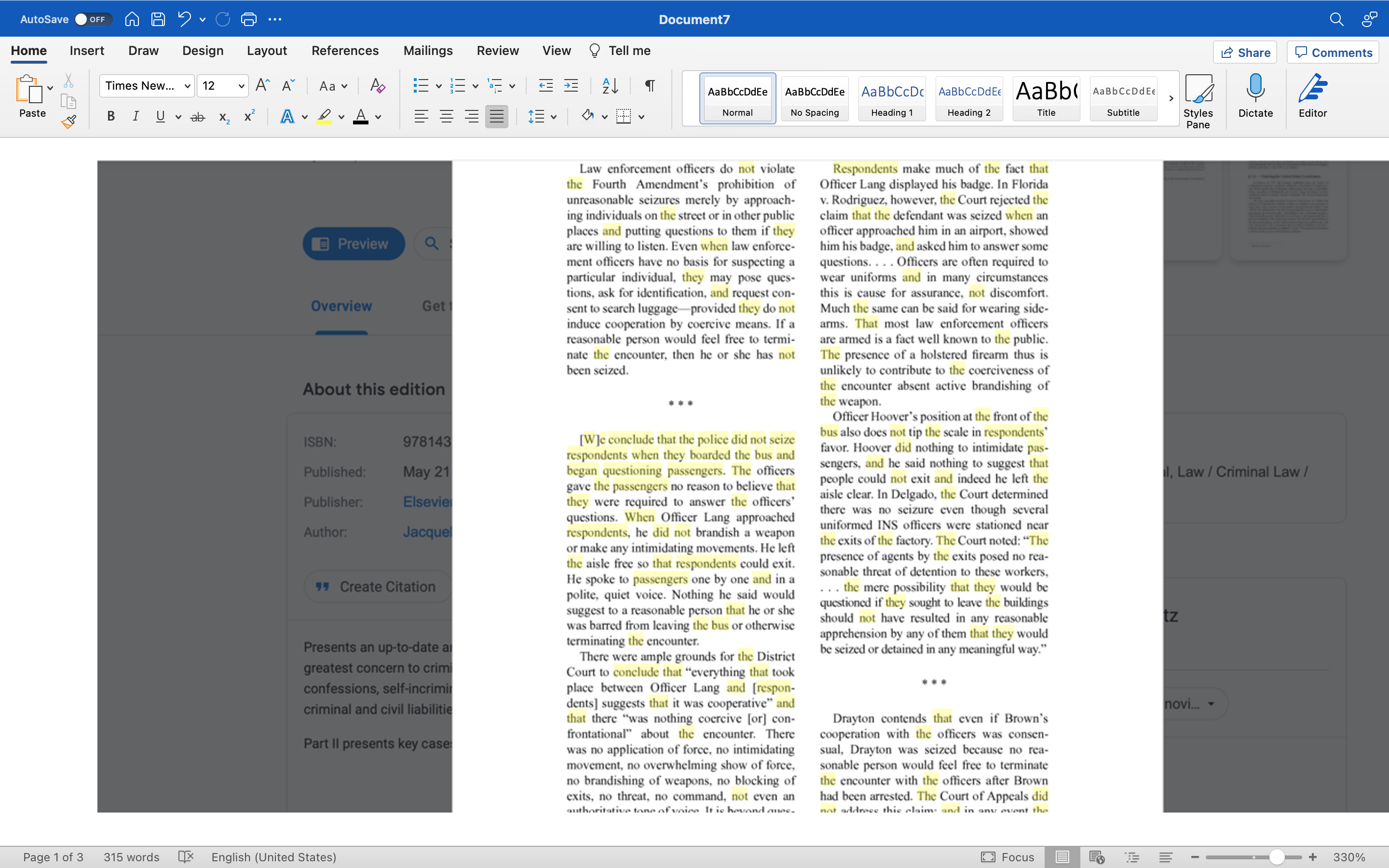 only include the actual statutes, constitutional amendments or cases the Court applies