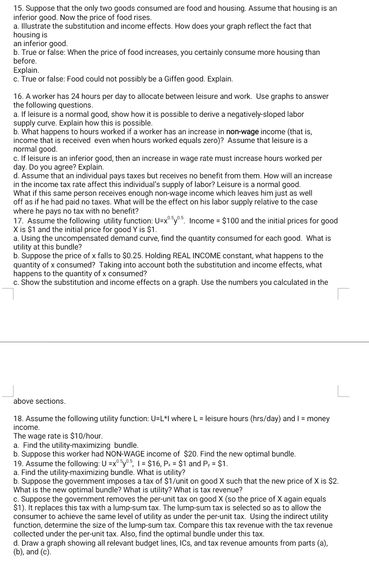 X equals $10 per unit, and the price of good Y equals