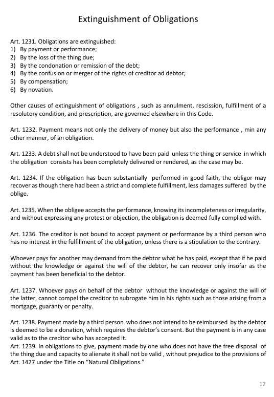  Reflection Paper for thisWhat have you learned in Extinguishment of Obligations