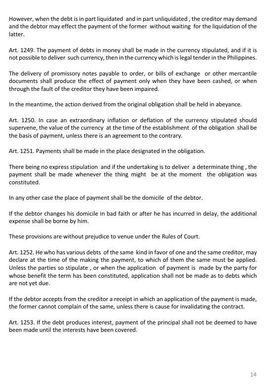 performance; 2) By the loss of the thing due; 3) By the