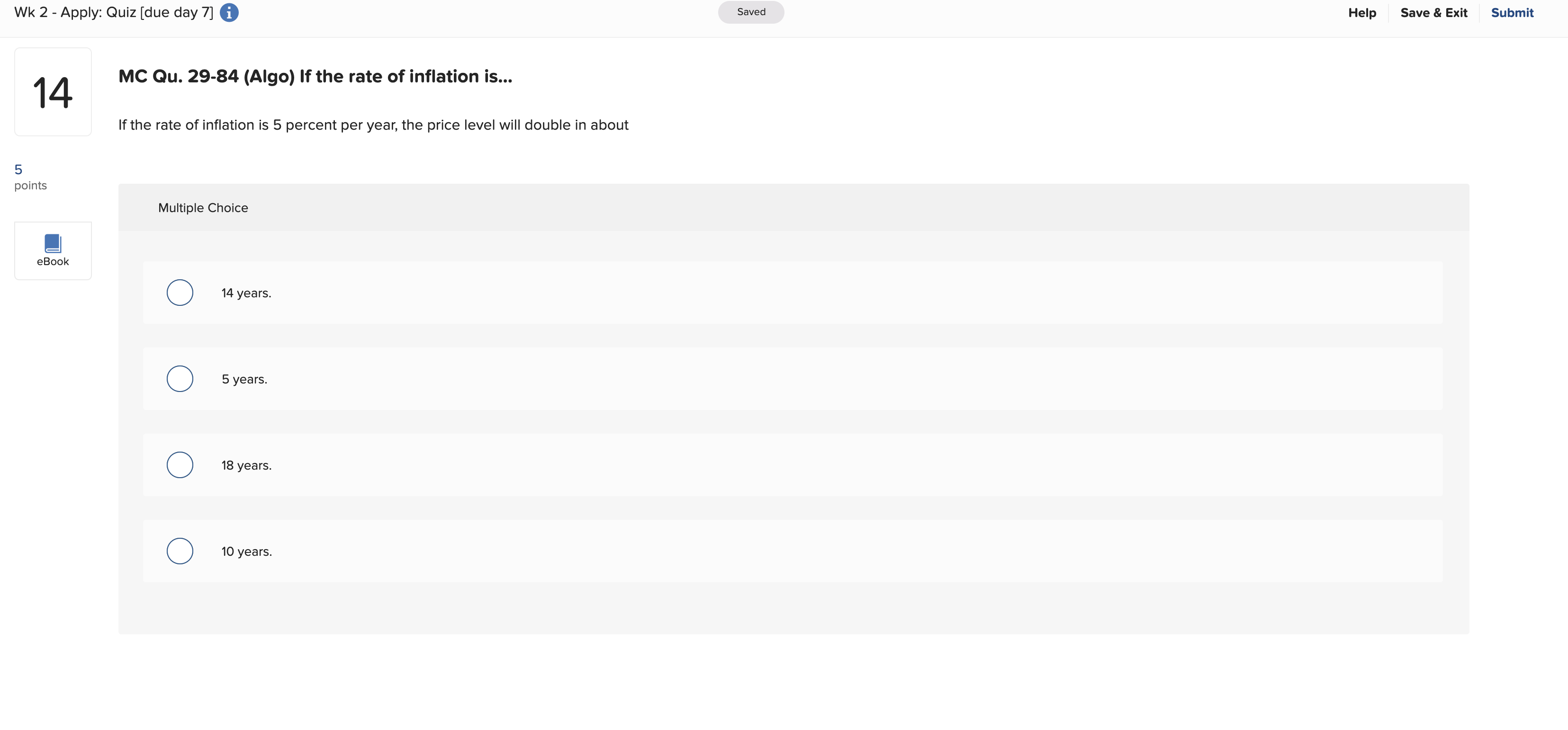  What is the solution to number 14? Wk 2 - Apply: