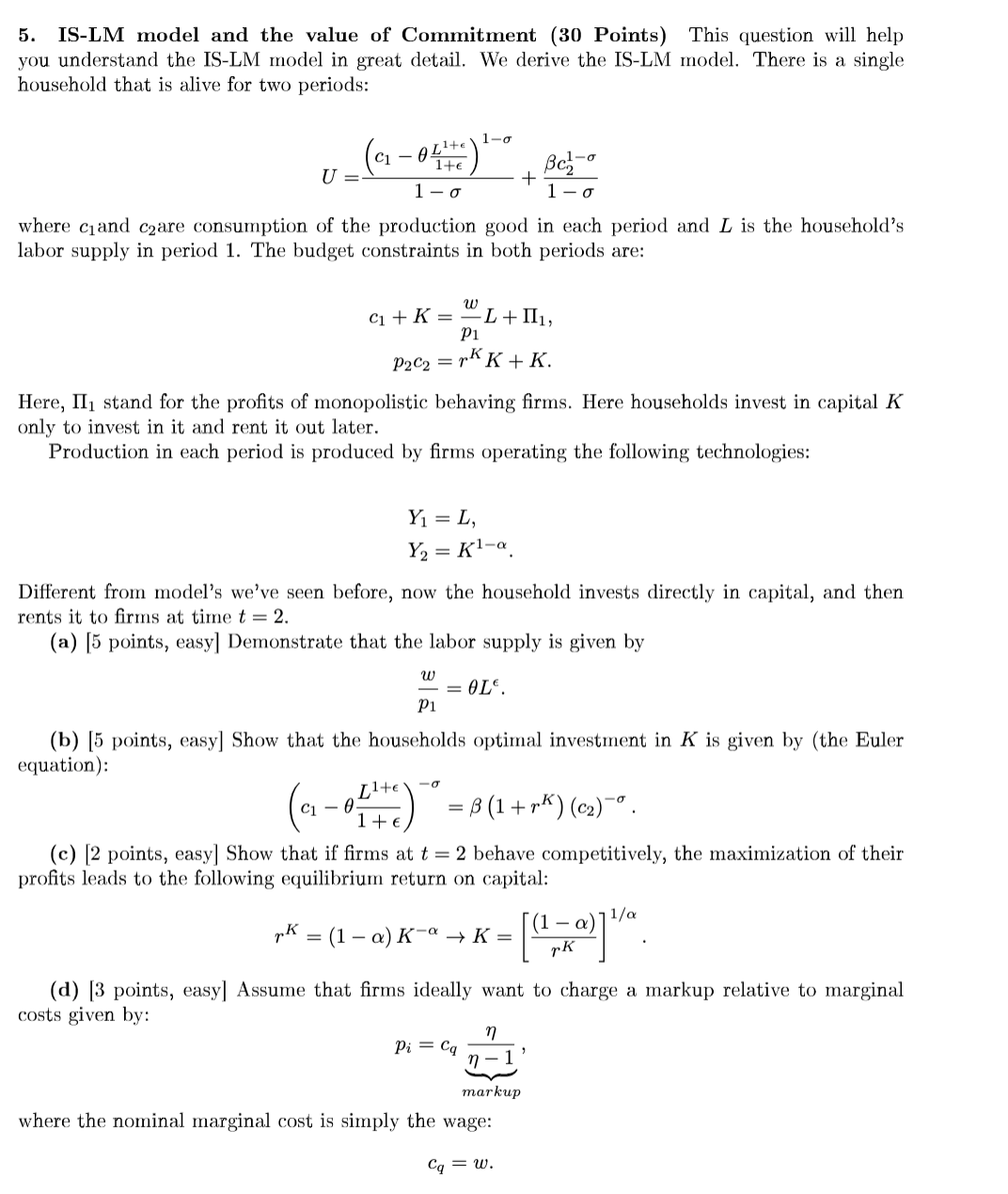 do this. But, by assumption, the money supply is xed, so it's