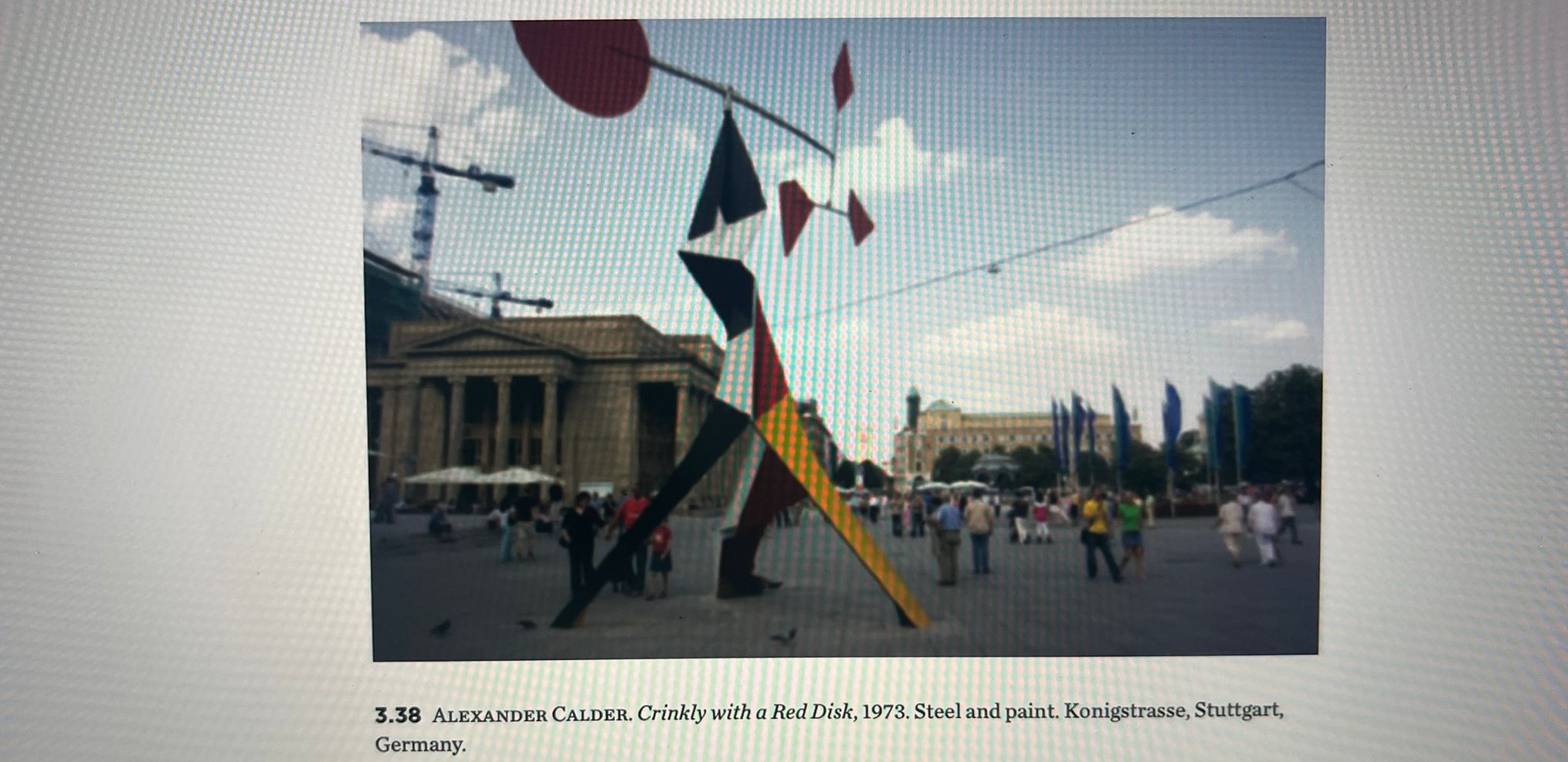 3.38 ALEXANDER CALDER. Crinkly with a Red Disk, 1973. Steel and paint.