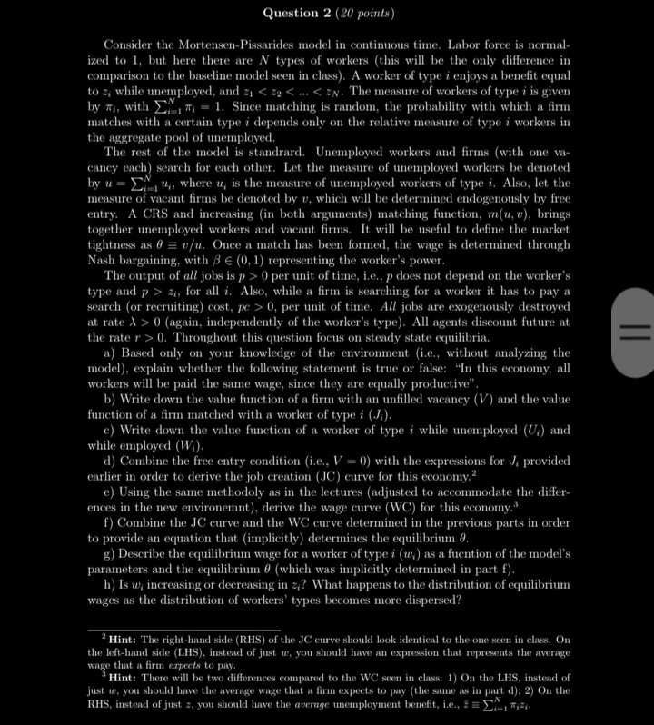 - 0, this becomes the simple model we saw in class with