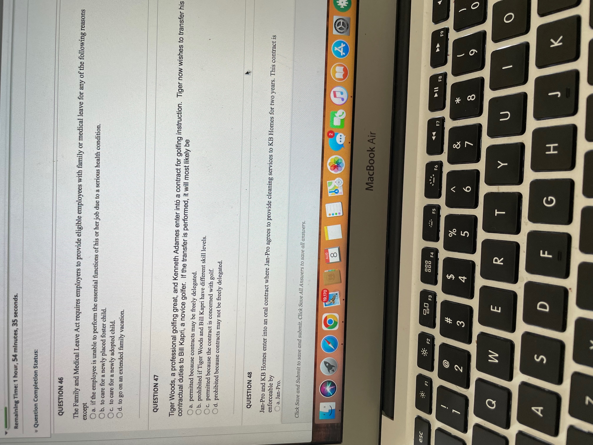 stipend. QUESTION 28 The Fair Labor Standards Act does not address which