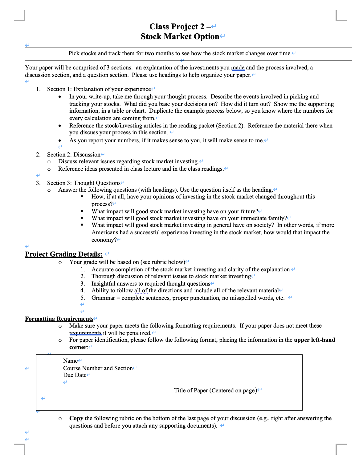 Assignment Due Sunday by 11:59pm Points 15 Submitting a file upload Available