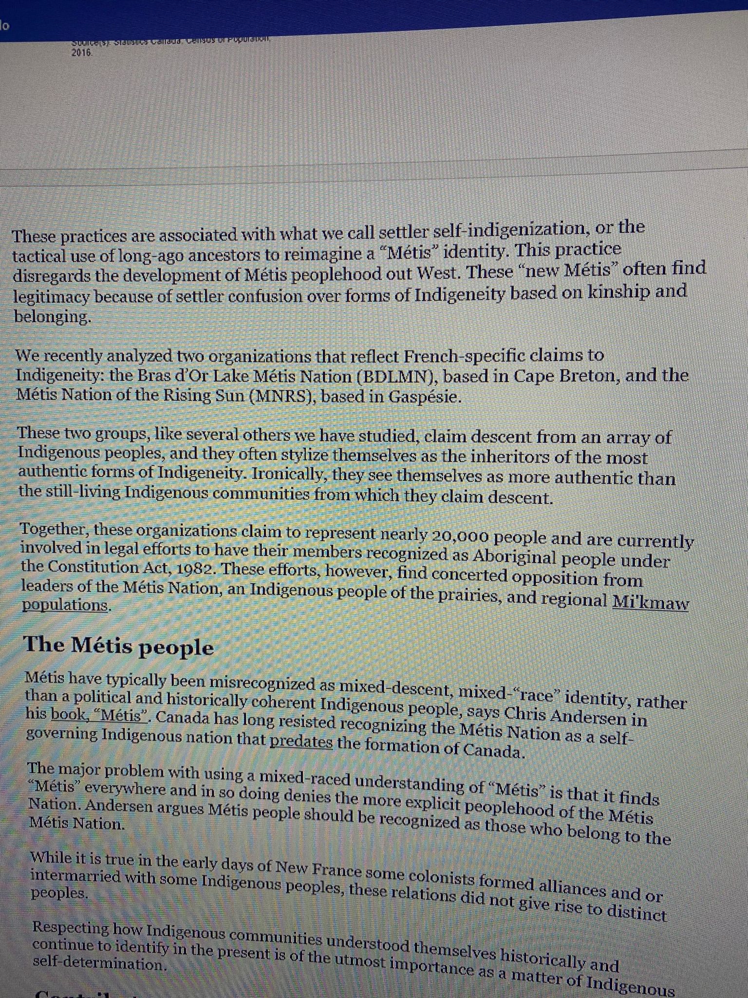 settler peoples. Most analogous is the self-identified Cherokee phenomenon in the United