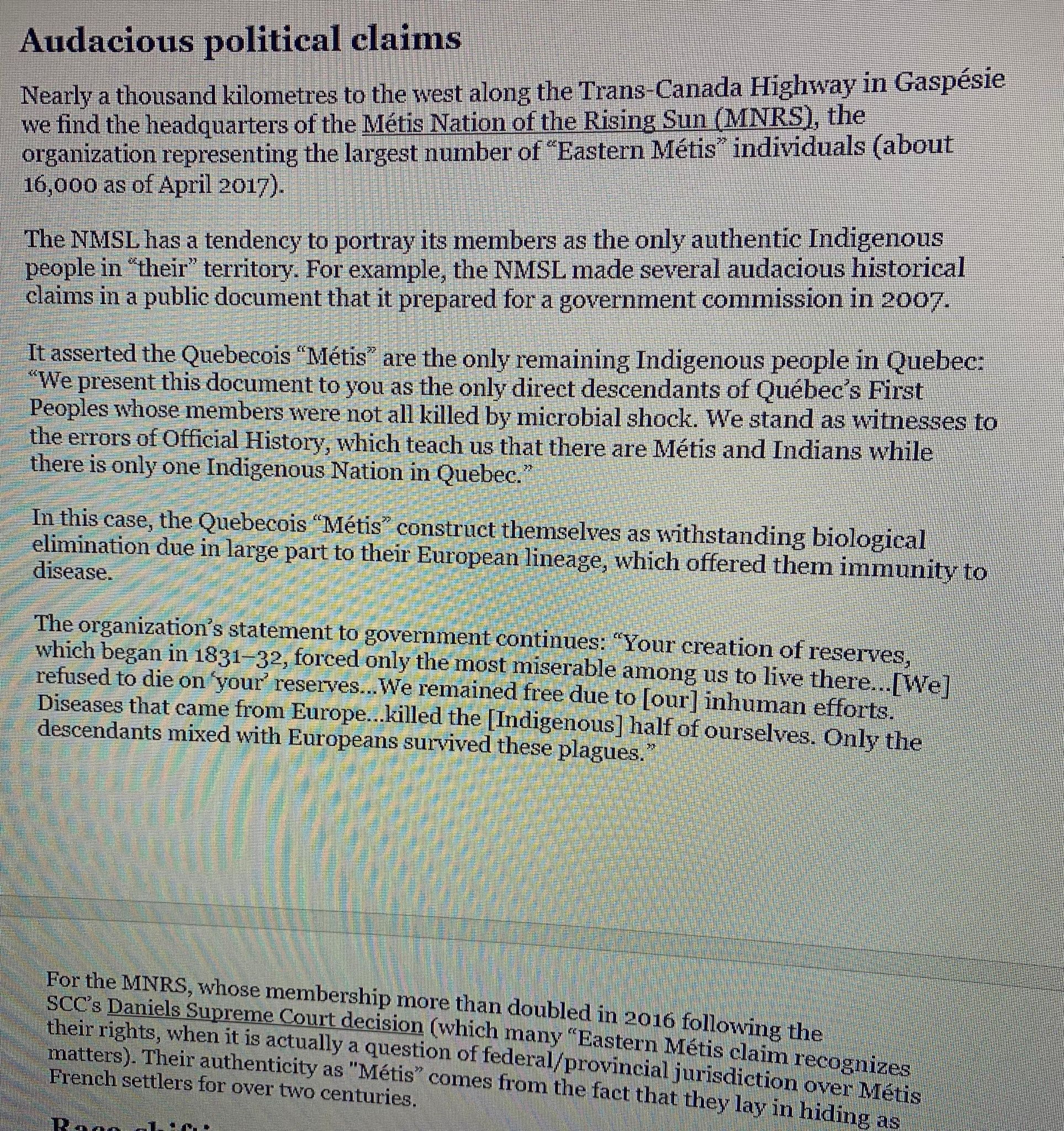 to Cherokee identity is an attempt to "reclaim or create something they