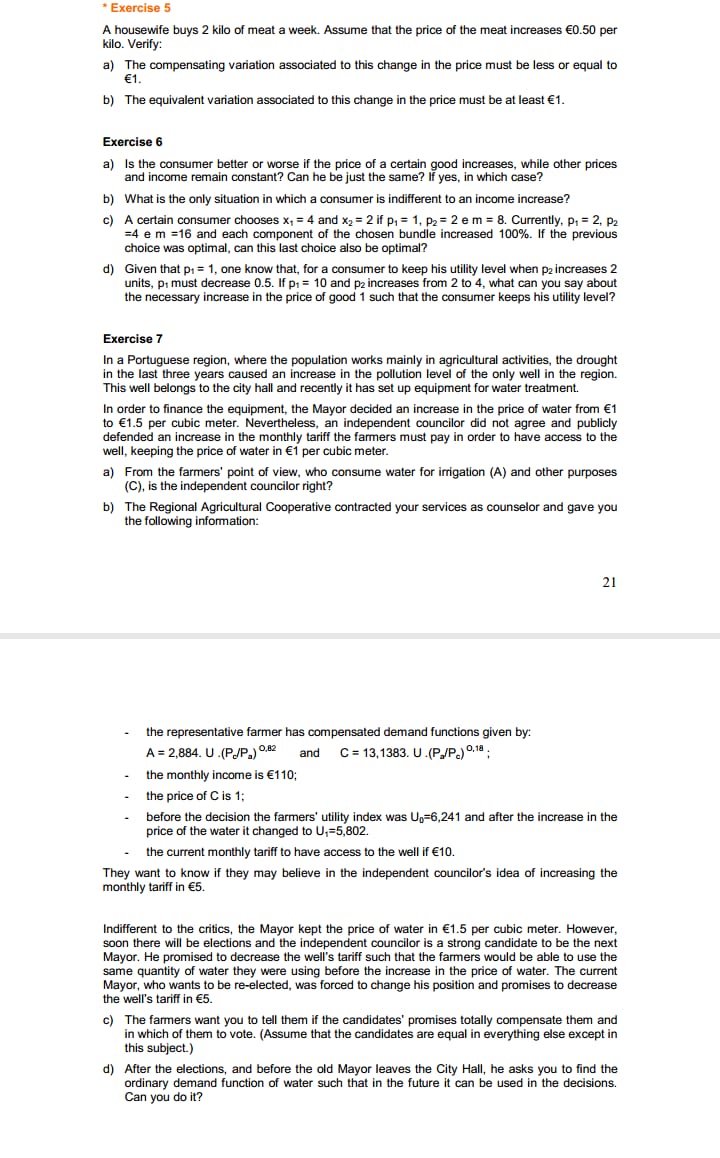 consumer buy and what is his resulting utility? (d) Suppose the increase