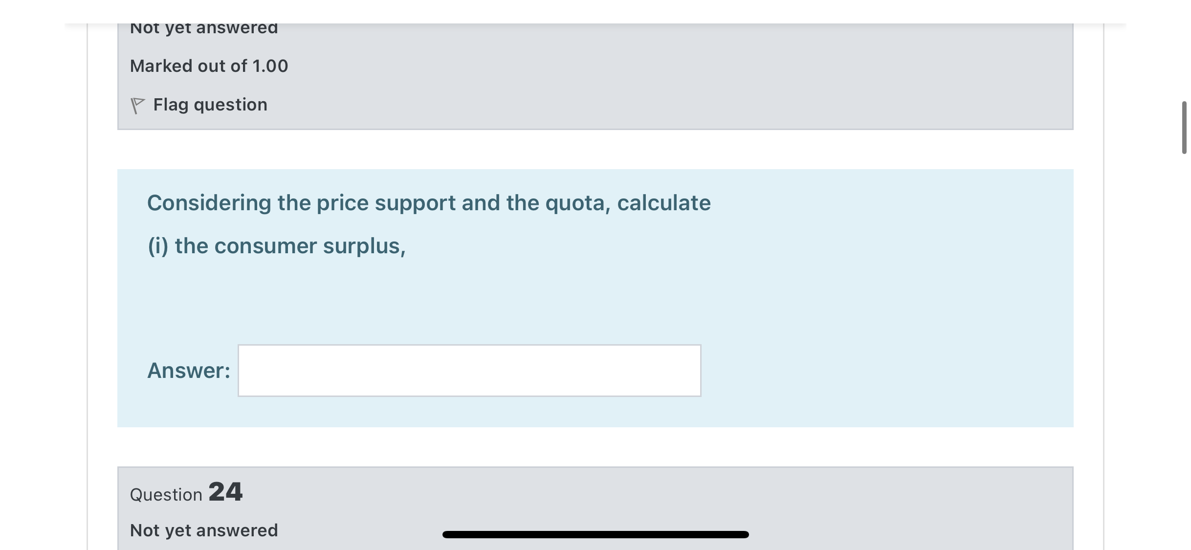 the equation Qs = -15 + P. The market is government-regulated with