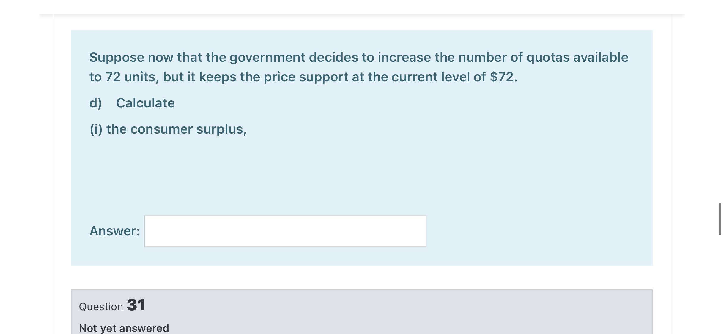 the demand for the good. The new demand equation is Qd =