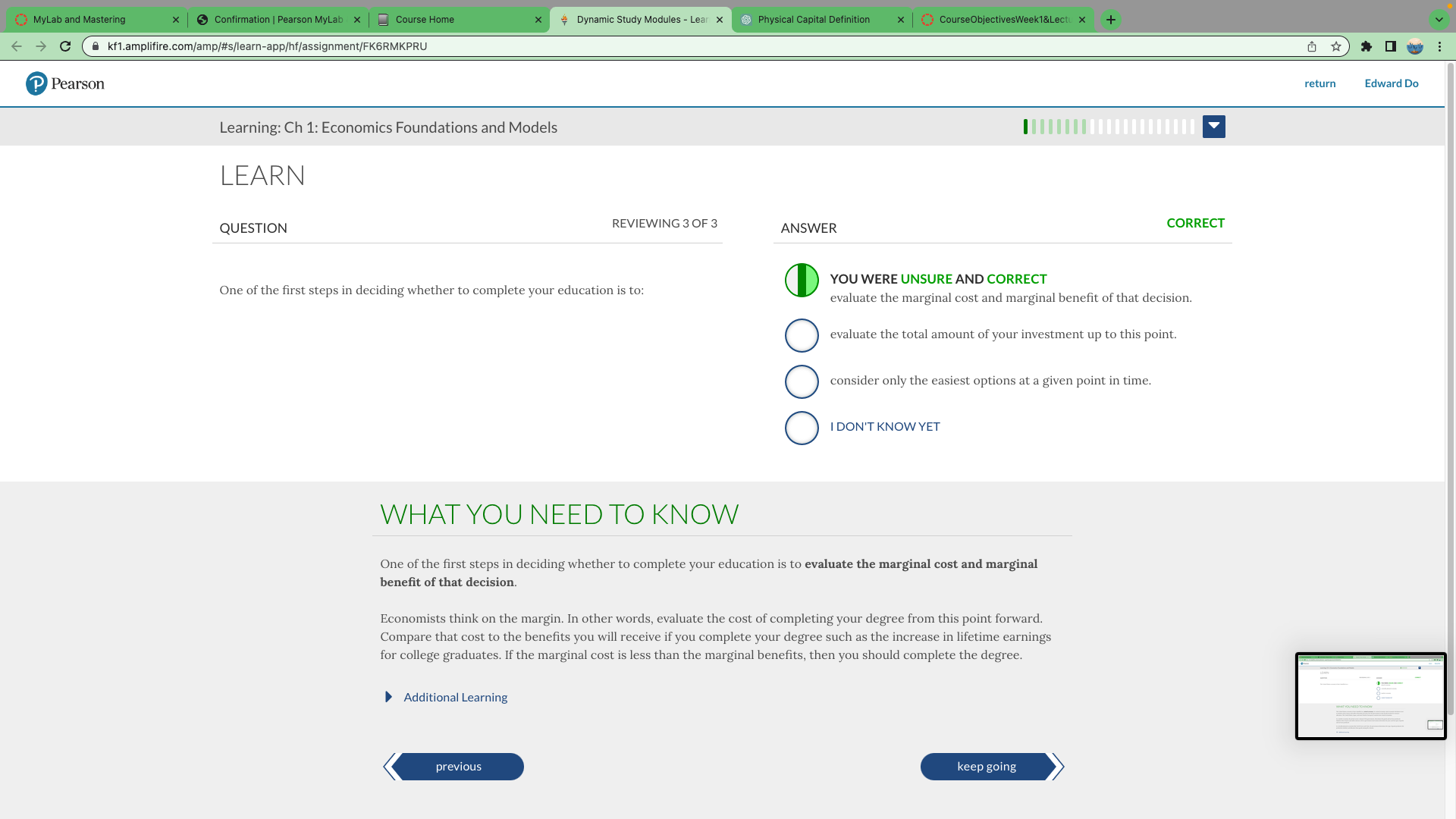MyLab and Mastering x 5 Confirmation | Pearson MyLab x _Course
