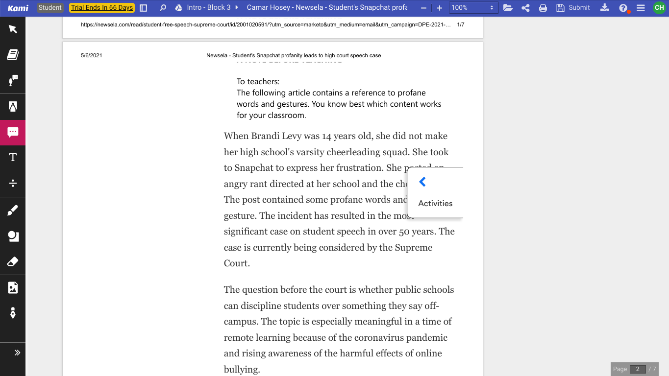 formed behind Levy. All point to the dangers of expanding school regulation