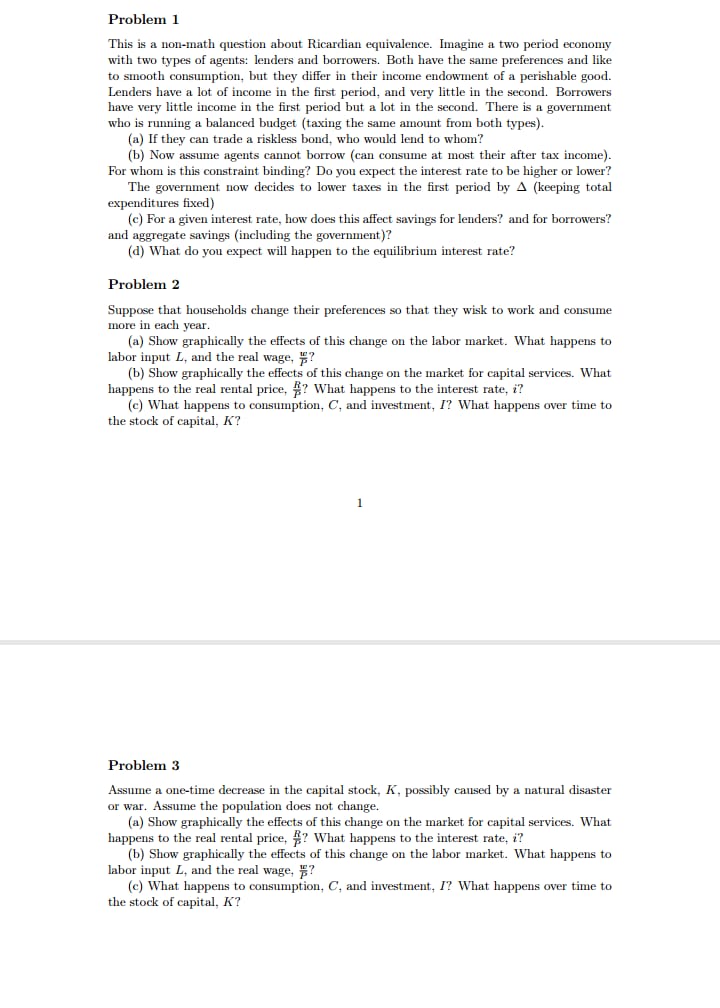  eco qwr... please answer ... show calculations Problem 1 This is