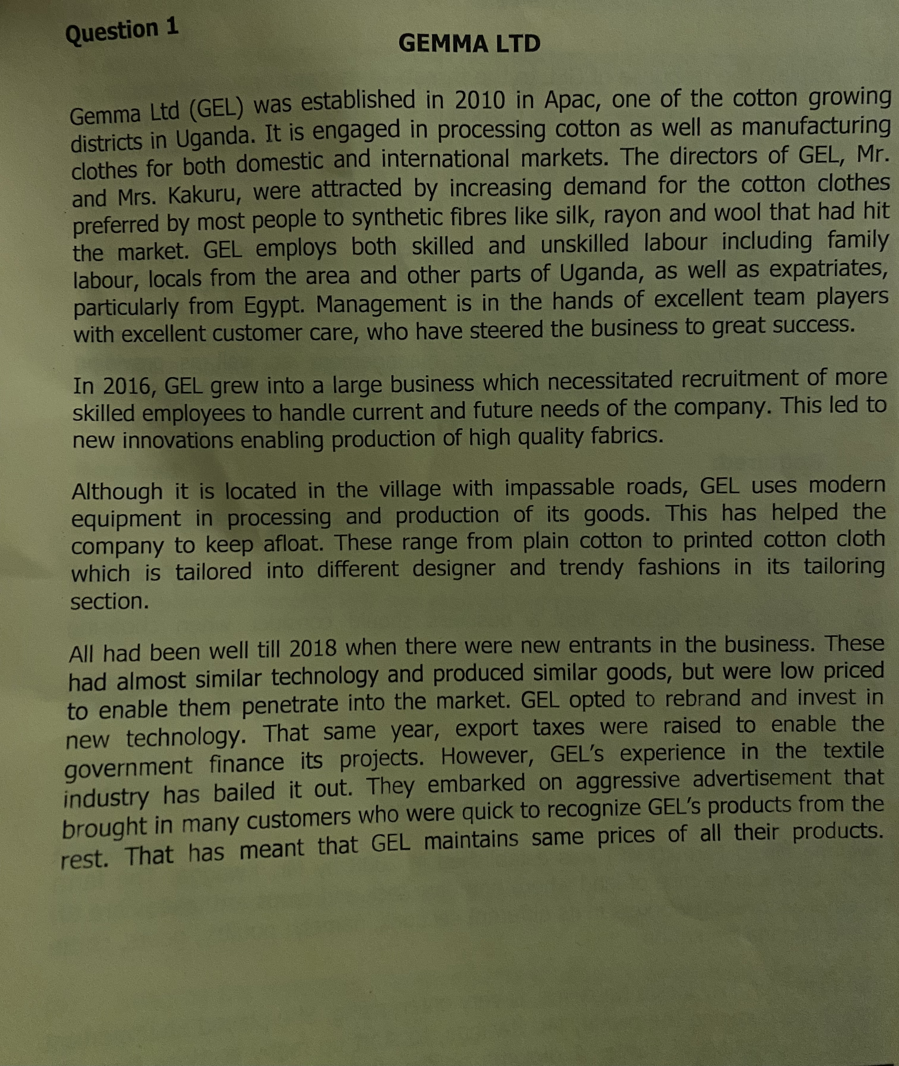 as used in the passage above. Computer. (2 marks) 33 Computer generation.