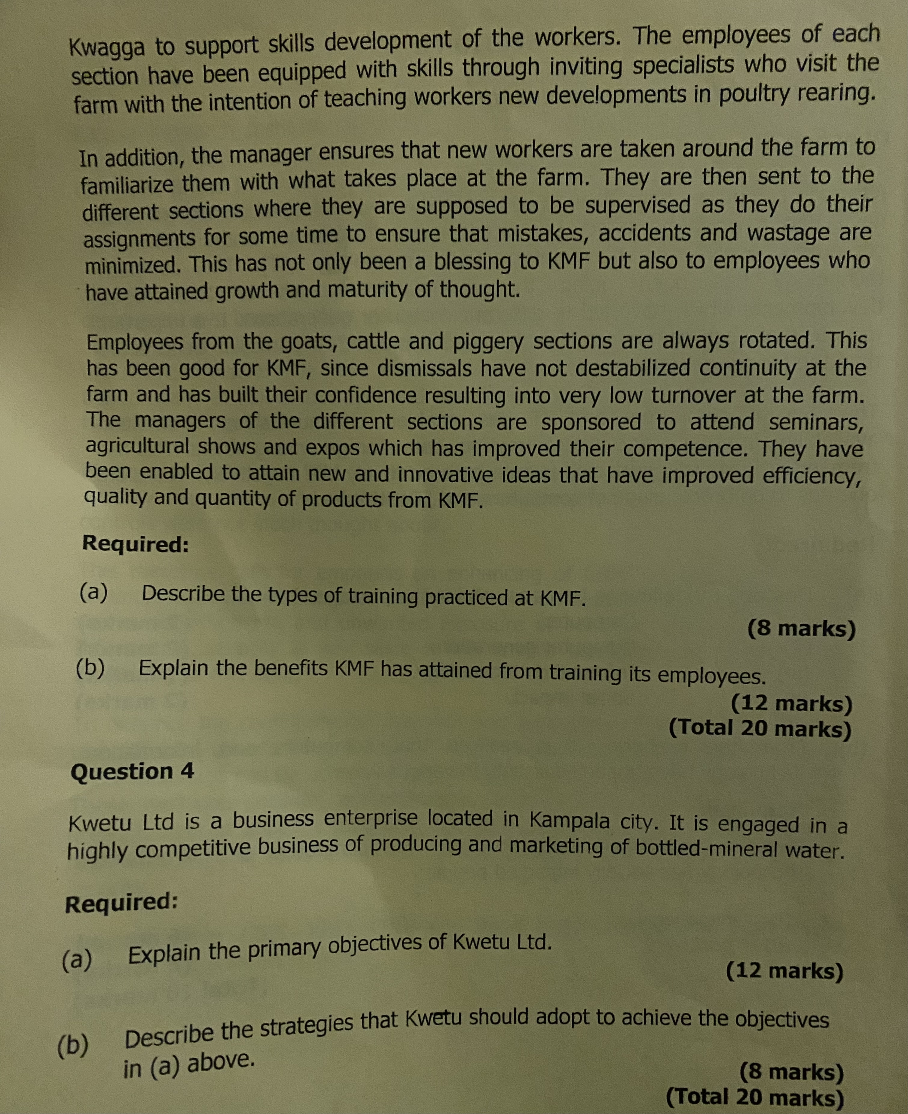 (2 marks) (iii) Information technology. (2 marks) Social impact. (2 marks) (b)