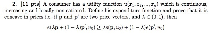  2. [11 pts] A consumer has a utility function u(C1, 12,