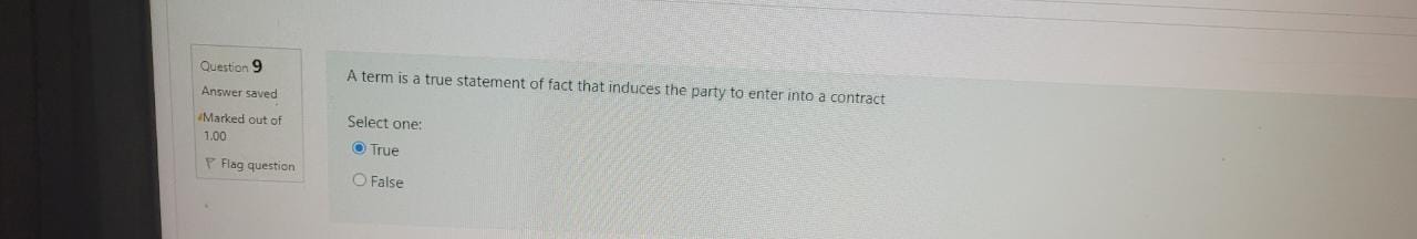 the misrepresentation must be the only reason that persuaded the other party