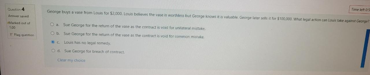 is a unilateral mistake of identity of the subject matter. The contract